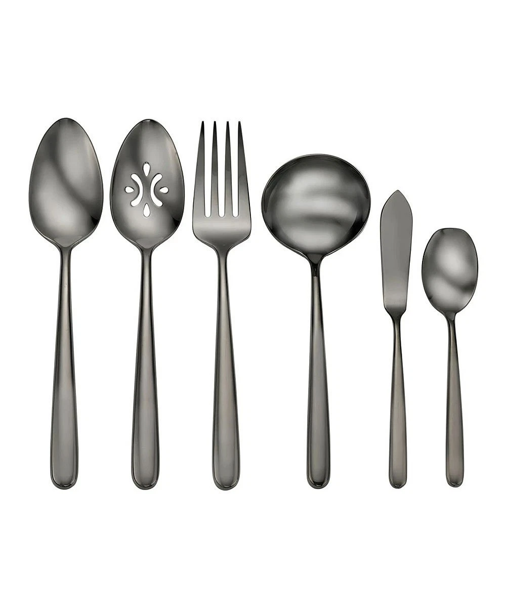 Robinson Valley Falls Dusk 6 Piece Hostess / Serving Utensils Set Mirror Finish