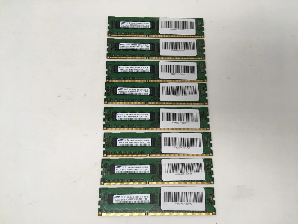 Samsung 8x2GB DDR3-1066 RAM PC3-8500R-07-10-B0-P0 M393B5673EH1-CF8 (SERVER RAM) - Image 2 of 4