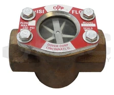 NEW OPW 1431 VISI-FLO BRASS INDICATION METER 1-1/4" 150PSI 225DEG F