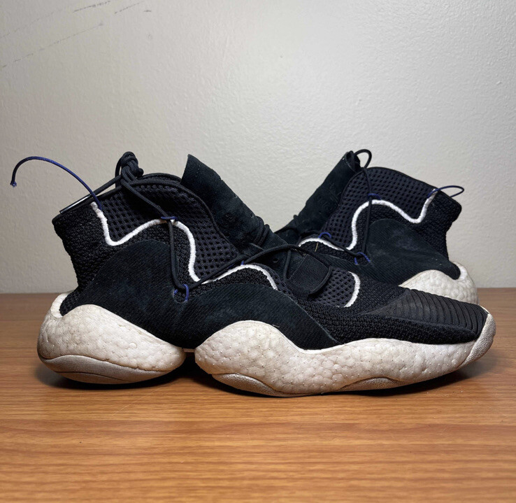 Adidas Crazy BYW LVL 1 Black White Boost Size 10.5 Sneakers Shoes