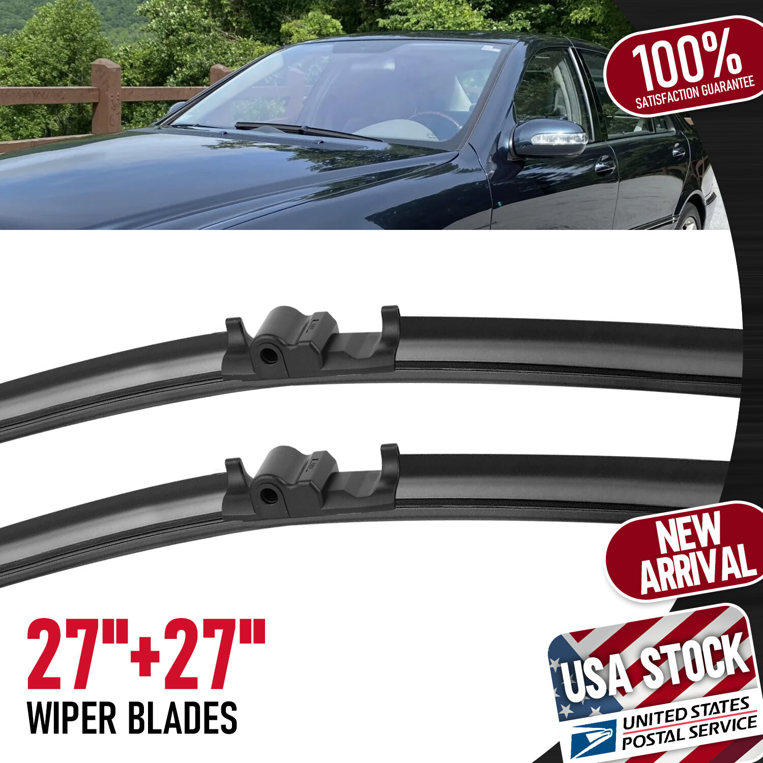High quality Front Bracketless Windshield Wiper Blades 27