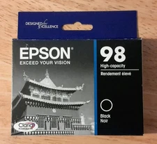 09-2019 Genuine Epson 98 Black ink T0981 T098120 Artisan 835 837 High Capacity