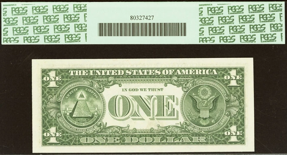 1981 $1 FRN PCGS 66PPQ Gem New Insufficient Inking of Digit in UR Serial Number - Image 3 of 3