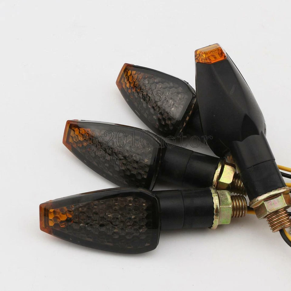 4pcs 3.35" plastic Mini Turn Signals Black Lens For Honda CBR 250R 300 500 600RR - Image 3 of 4