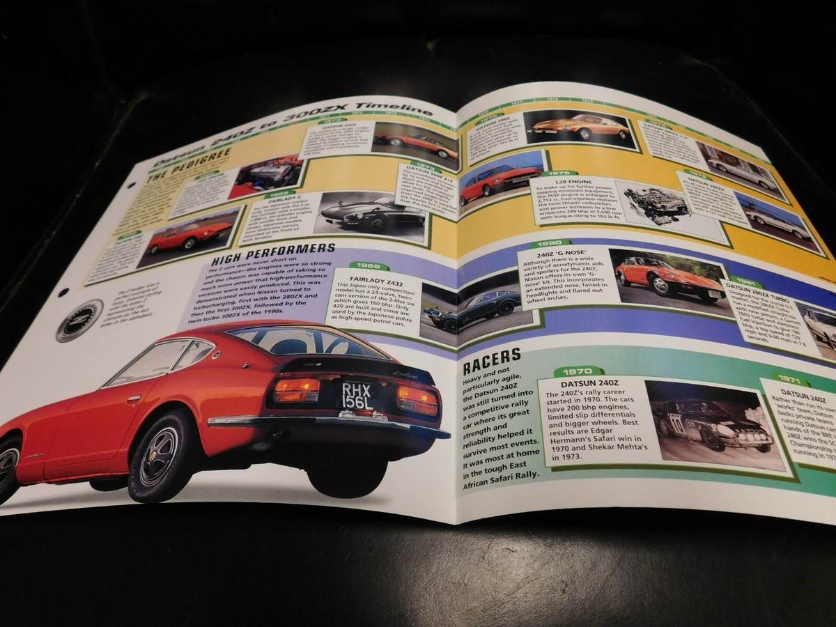 Datsun 240Z To 300ZX Literature Spec Sheet Brochure Photo Poster