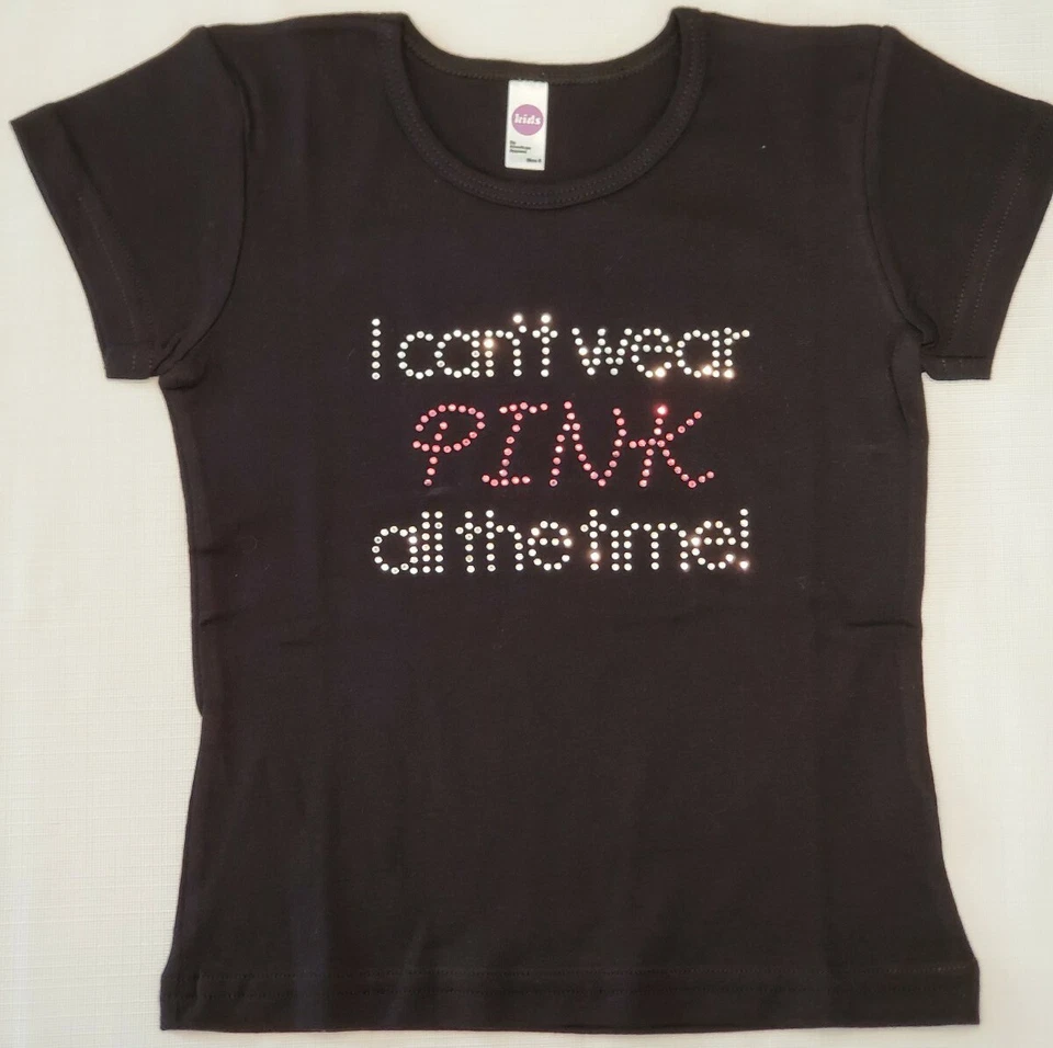 Camiseta feminina de strass Baby Bling não pode sempre usar rosa - Imagem 2 de 3