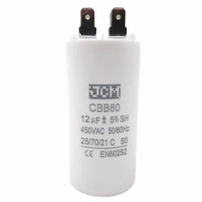 12UF 450VAC Motor Run Capacitor 450V AC CBB60 12 UF Round White 50/60HZ Cap