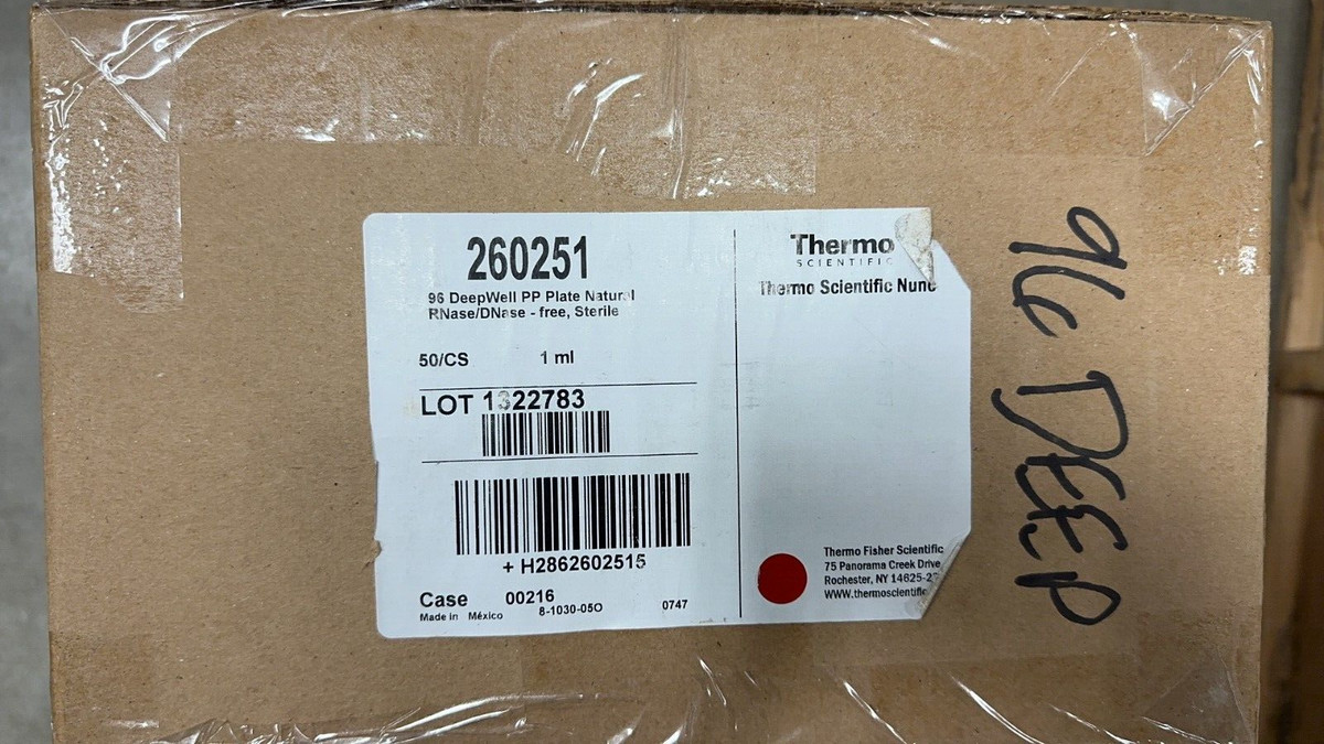 Thermo 260251 Nunc™ 96-Well Polypropylene DeepWell™ Storage Plates