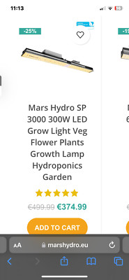 samsung led grow light Mars hydro sp 3000 301h osram 300watt