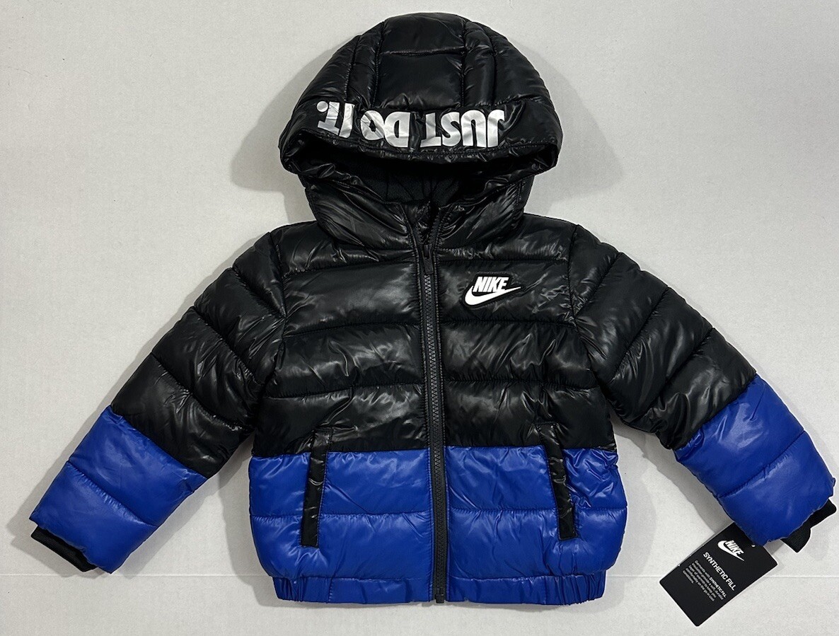 New NIKE Size 18 Month Boys Infant Full-Zip Puffer Jacket Winter