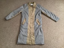Ichi Chequered Coat Tapioca Womens In Size 36 Used With Defects
