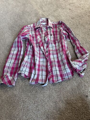 Columbia Women's Plaid Button Up Shirt Size Medium Multicolor Long Sleeve Top