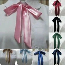 JK Satin Bow Tie Gambler Western Necktie Ribbon for Wedding Men Shirts Suit