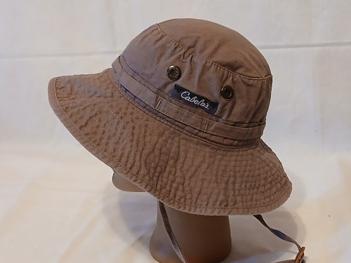 CABELA'S Bucket Fishing Hunting Camping Safari Summer Sun Bonnie Hat - sz S/M - Picture 2 of 8