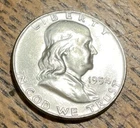 1954 p Franklin Half Dollar GEM BU UNC FBL