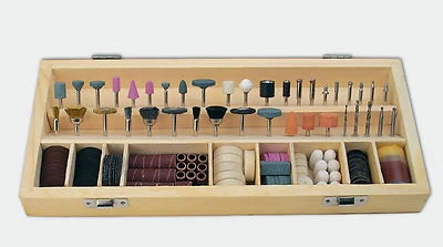 Mannesmann Rotary Mini Drill Accessory Set 200 pcs <> 3.2mm Shank VPA, GS TUV