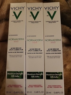 3-Vichy Normaderm S.O.S Acne Rescue Spot Corrector 0.68 fl oz  Exp 06/27 New