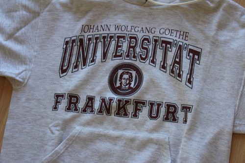 Sudadera con capucha años 90 Johann Wolfgang Goethe Universität Frankfurt Jerzees L - Imagen 3 de 5
