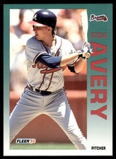 1992 FLEER STEVE AVERY #349 ATLANTA BRAVES 661