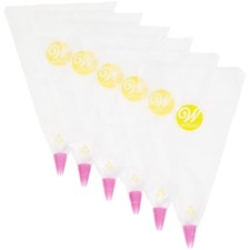 Disposable Decorating Bags with Tips Pastry Icing Set of 6
