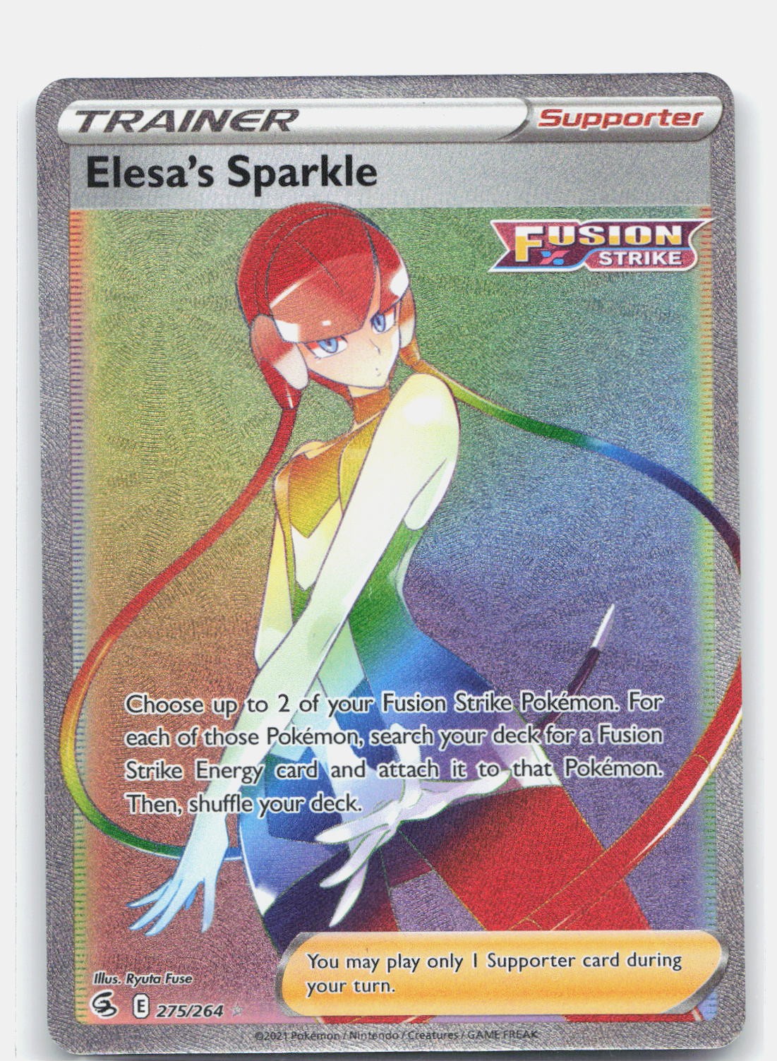 Elesa's Sparkle (Secret) Holo Secret Rare SWSH08: Fusion Strike 275/264 NM