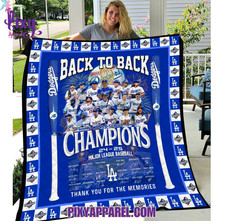 Dodgers World Series Champions 24-25 Thank You For The Memories Quilt Blanket