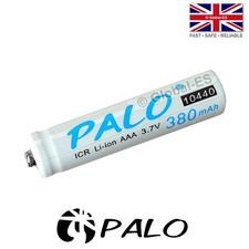PALO ICR10440/AAA Li-Ion Button Top 2C Rechargeable Battery - 3.7V 380mAh 4.99 per battery