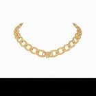 Monet Matte Brush Gold Tone Cable Link Choker Necklace — photo 4