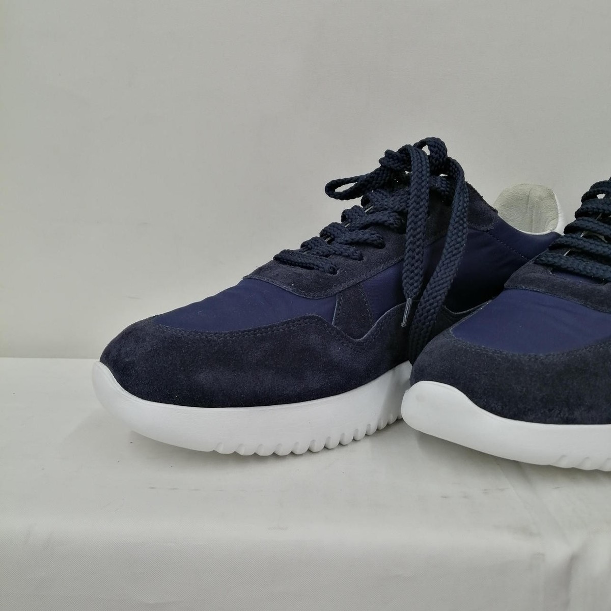 D'Acquasparta Size 41 Navy Suede Switching Sneakers