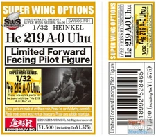 ZKMSWS006-F01 1:32 Zoukei-Mura Forward Facing Pilot Figure for He 219