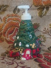 Allure 1996 Christmas Tree Ceramic Soap Dispenser Holiday Decor