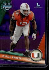 2023 Bowman University Chrome Jahfari Harvey Purple Mini-Diamond #/399