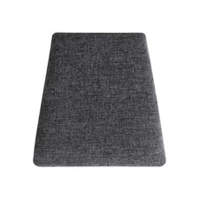 Brooklyn Asteroid Grey Crushed Chenille Seat Pad, Oakland Waterfall Natural Oak 