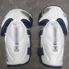 JOFA Hockey Elbow Pads White/Blue Adjustable Size S/P (Size 4) Pair