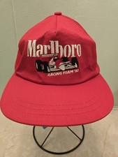 Vintage Marlboro Racing Team 92 Snapback Hat Red F1 Indy Car Promo Cap 90s
