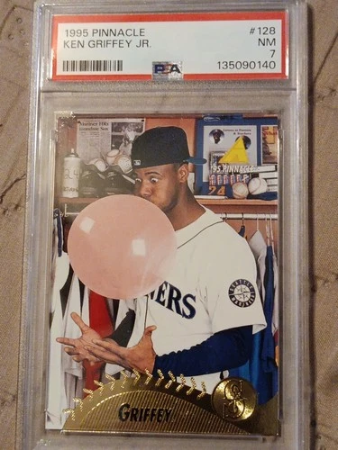 1995 Pinnacle Ken Griffey Jr. Bubble Gum Iconic Card PSA 7