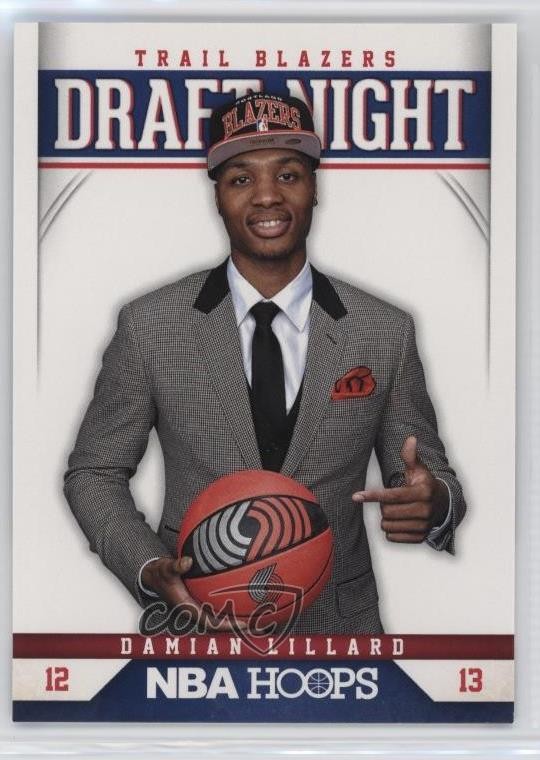 2012-13 NBA Hoops Draft Night Damian Lillard #6 1n6x