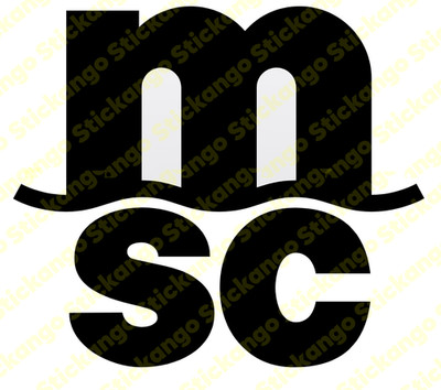 MSC Sticker 80mm length | toolbox, window, laptop etc. Set of 2