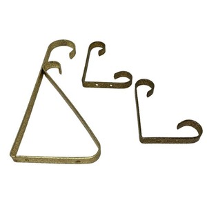 Vintage Wall Shelf Scroll BRACKETS Textured Hammered Gold Tone Scroll LOT of 3