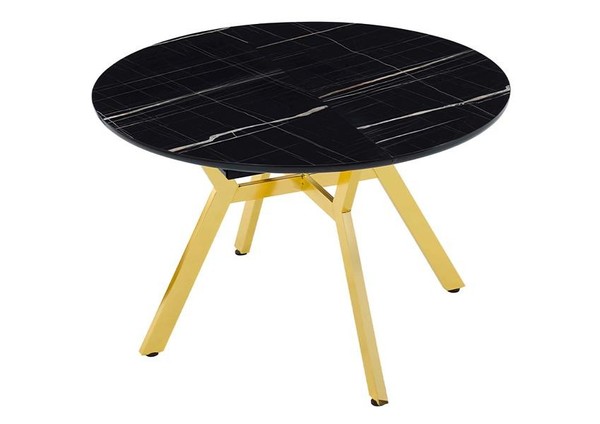 Esstisch Rund Esszimmertisch Essecke EsszimmermöBel Tisch Schwarz Modern-image