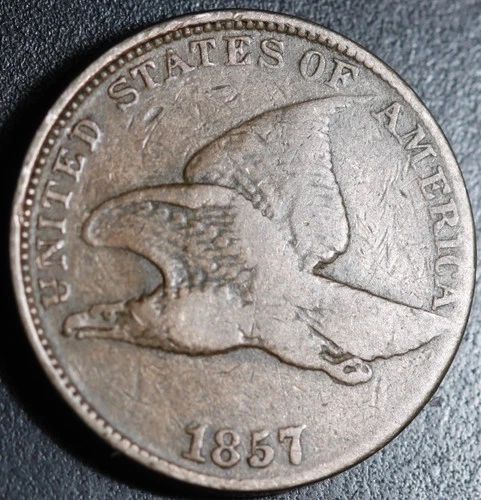1857 FLYING EAGLE CENT - FINE