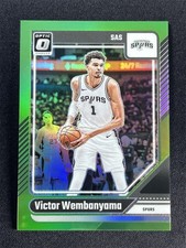 2024-25 Panini Donruss Optic Victor Wembanyama #45 Neon Green Prizm Spurs /149