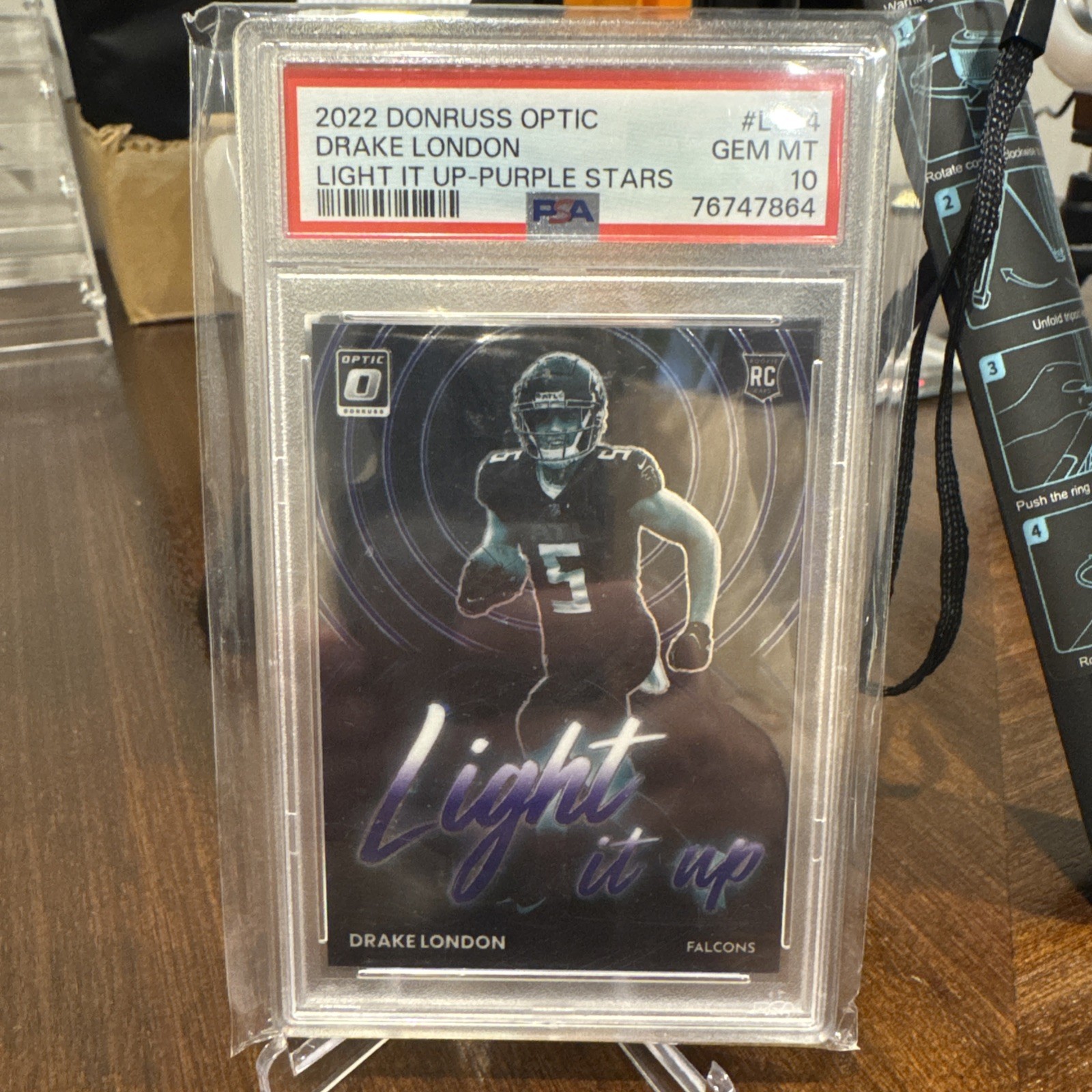 Drake London Panini Donruss Optic Light It Up #LU14 Purple Stars