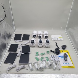 Hiseeu 4MP 6 Camera Solar Wireless Security System 1TB NVR PTZ WK 6TD504 1T