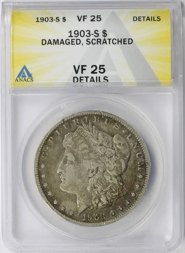 1903-S $1 Morgan Silver Dollar ANACS VF25 Details