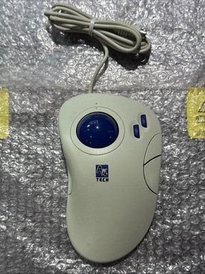 Vintage 90s A4 Tech WWT-13 Scroll Track 4D TrackBall Large Mouse PS/2
