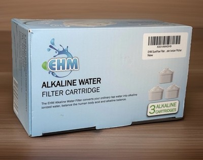 EHM SureFlow Alkaline Water Pitcher Replacement Cartridge   3 Pack