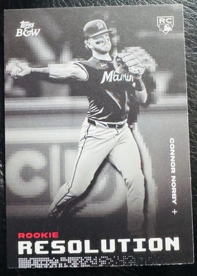 2025 Topps Black & White #RR7 CONNOR NORBY Rookie Resolution Marlins