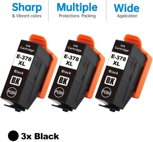 378XL Black Ink For Epson XP-8500 XP-8505 XP-8600 XP-8605 XP-15000 - Picture 2 of 4