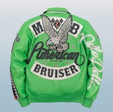 Pelle Pelle American Bruiser Green Leather Ja...